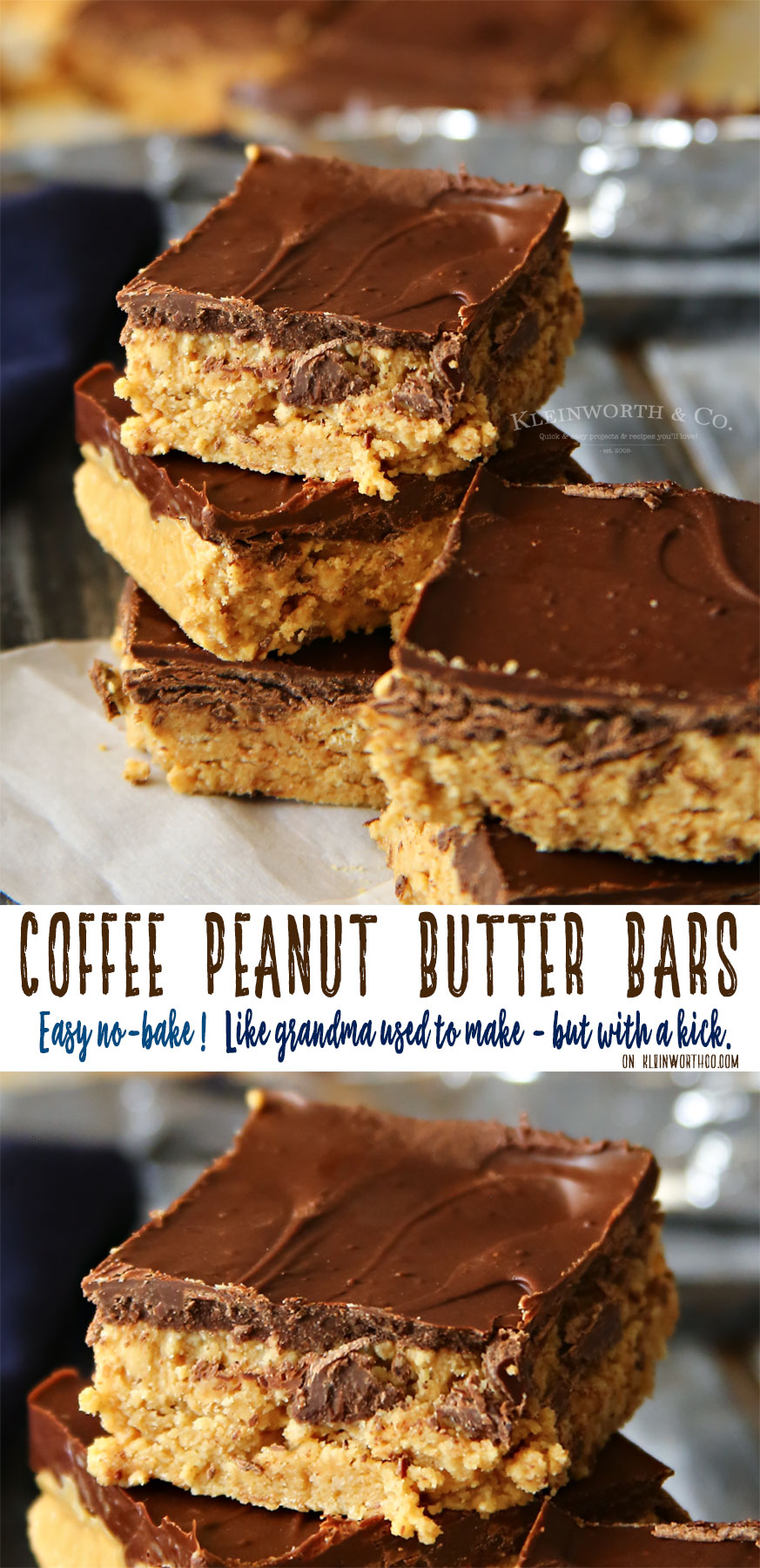 Coffee Peanut Butter Bars