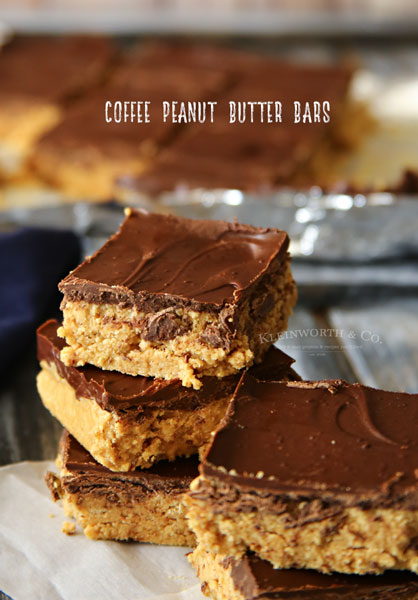 Coffee Peanut Butter Bars