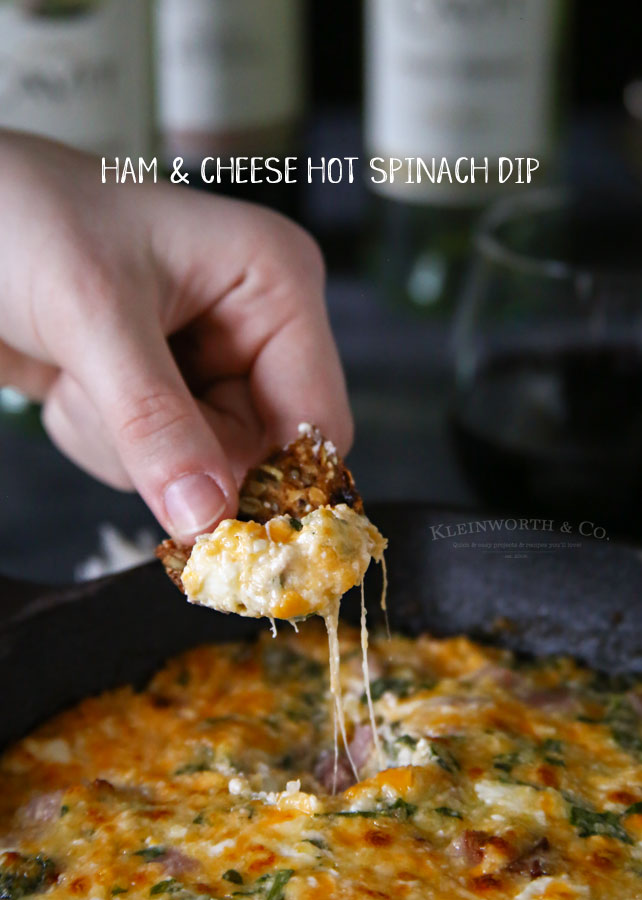 Ham & Cheese Hot Spinach Dip