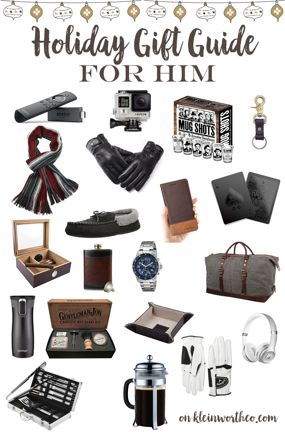 Holiday Gift Guide for Him - Kleinworth & Co