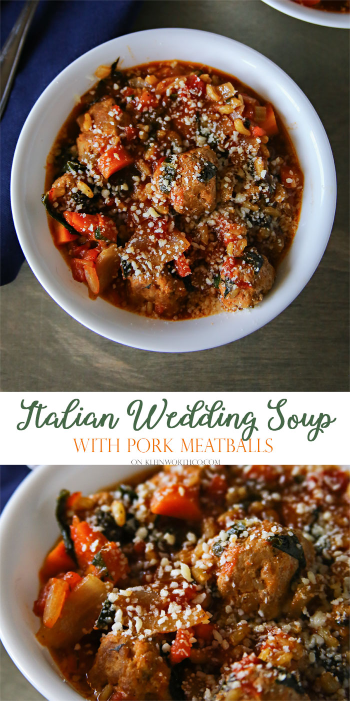 Italian Wedding Soup with Pork Meatballs