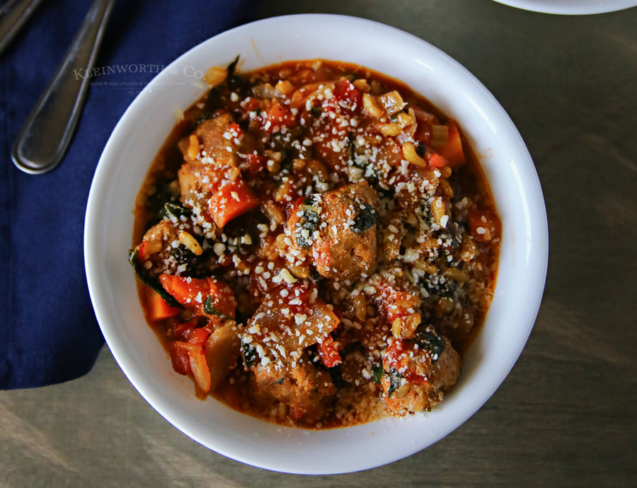 Italian Wedding Soup with Pork Meatballs