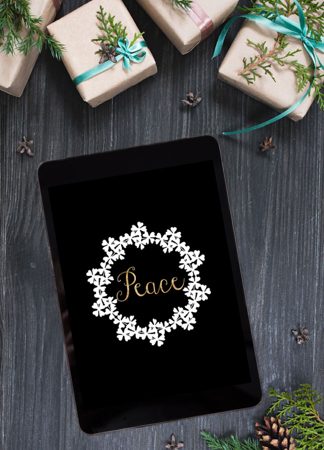 Peace Holiday Digital Wallpaper