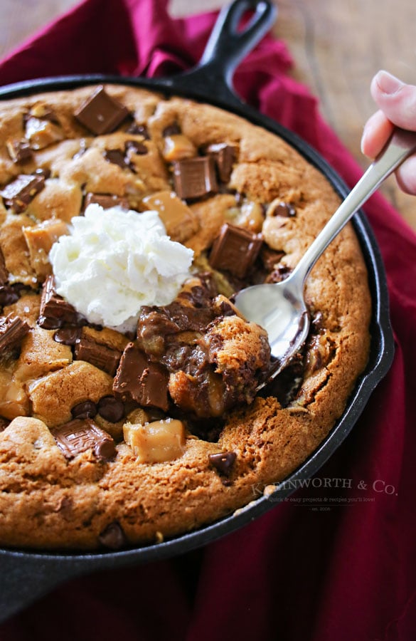 Salted Caramel Skillet Cookie Recipe