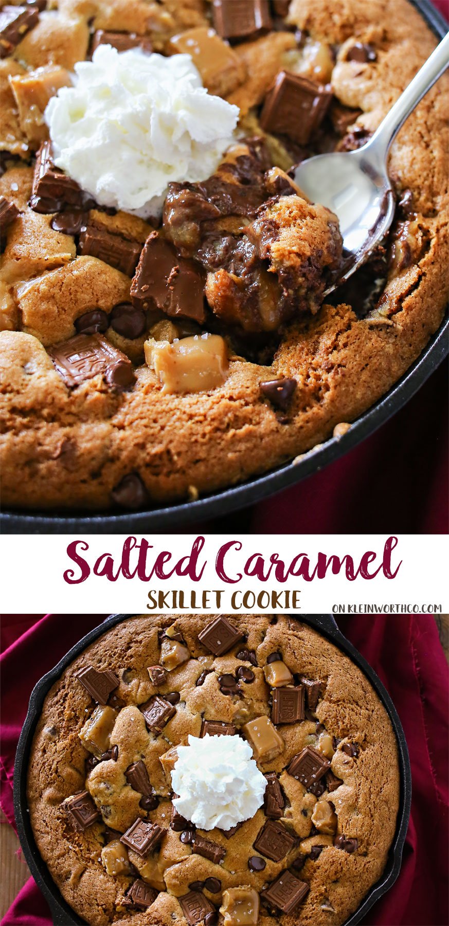 Chocolate Chip & Toffee Skillet Cookie (Pizookie)