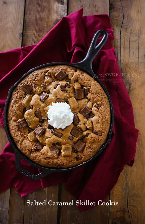 Salted Caramel Skillet Cookie Recipe