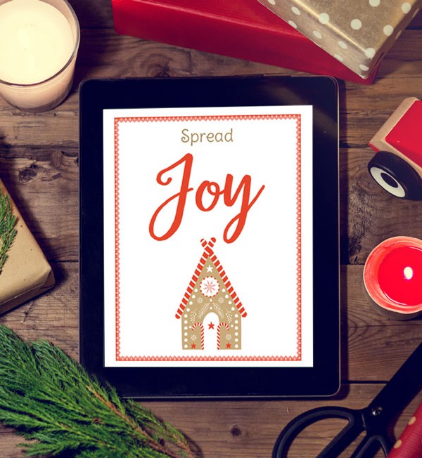 Spread Joy Free Christmas Printable