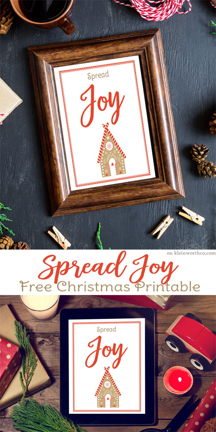 Spread Joy Free Christmas Printable