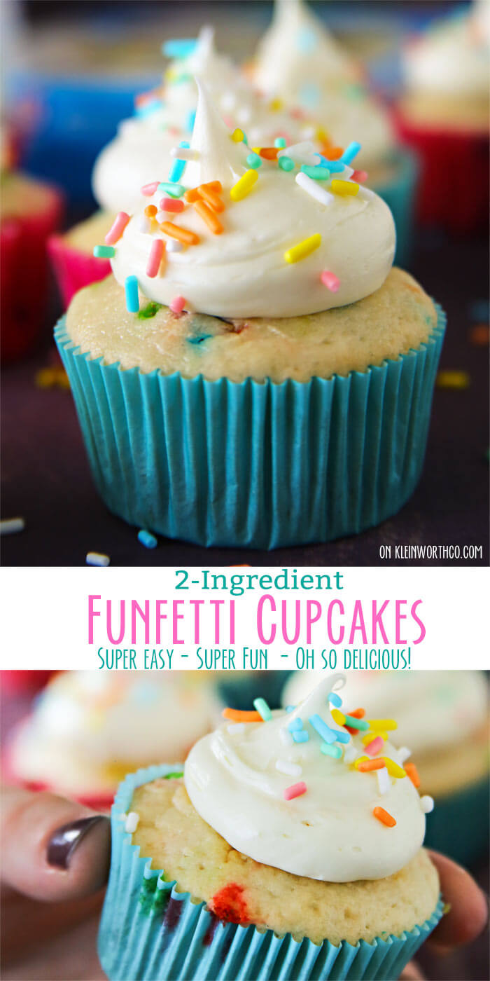 2-Ingredient Funfetti® Cupcakes