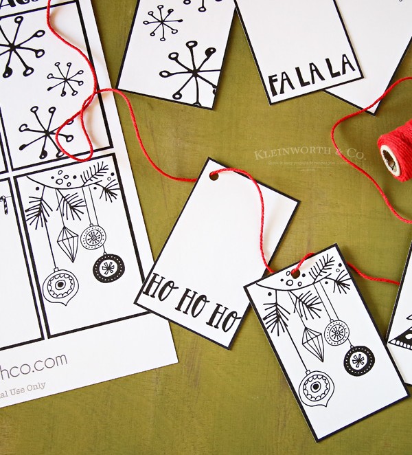 Black White Free Printable Gift Tags & Guy Gift Idea