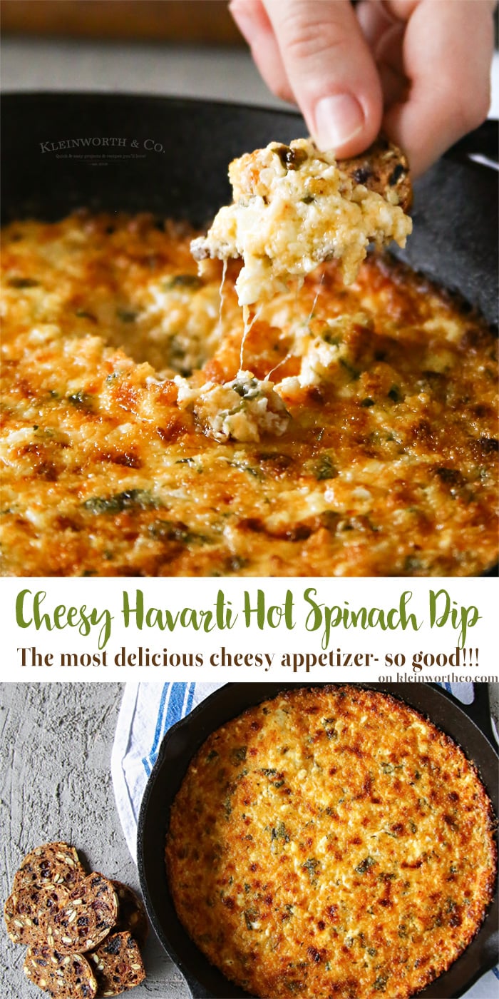 Cheesy Havarti Hot Spinach Dip