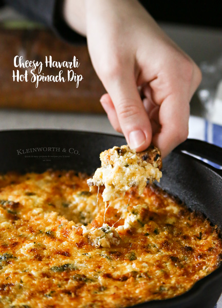 Cheesy Havarti Hot Spinach Dip