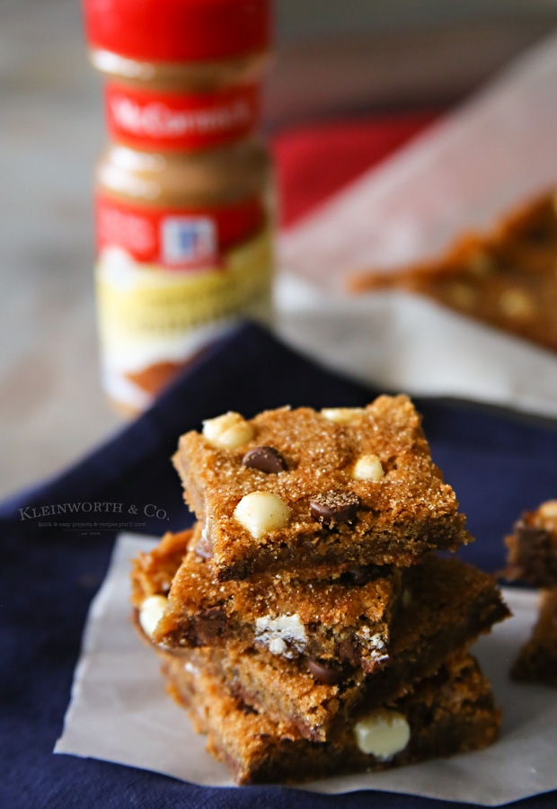 Chocolate Chip Snickerdoodle Bars