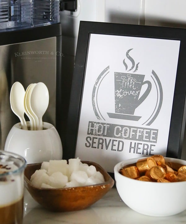 Hot Coffee Free Printable Coffee Station Sign