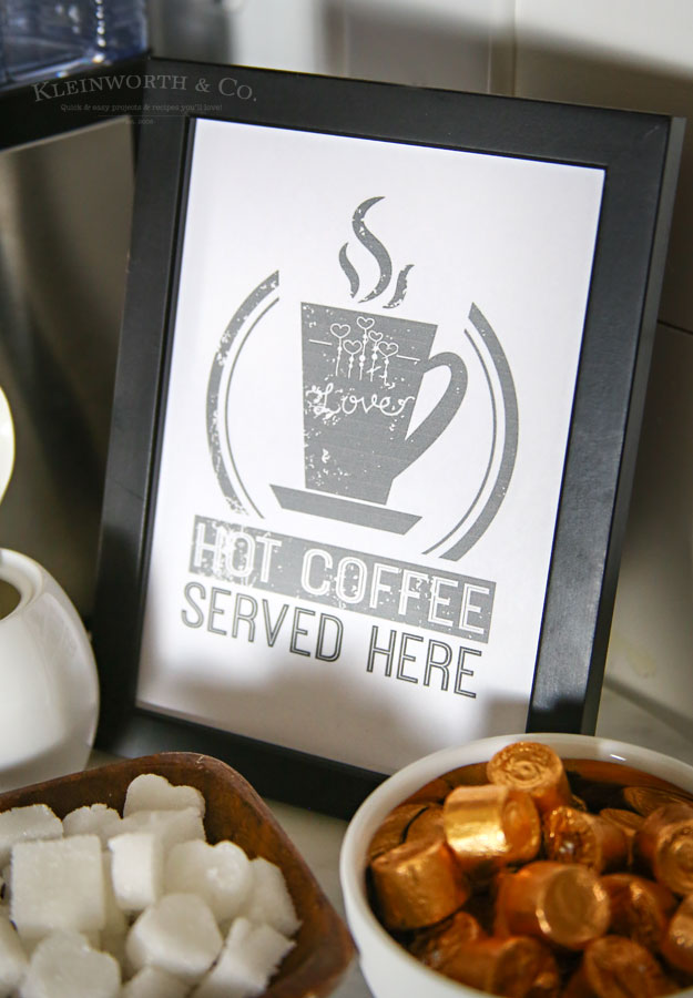 Hot Coffee Free Printable Coffee Station Sign