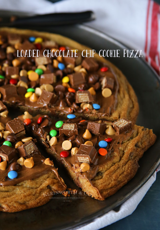 Loaded Chocolate Chip Cookie Pizza