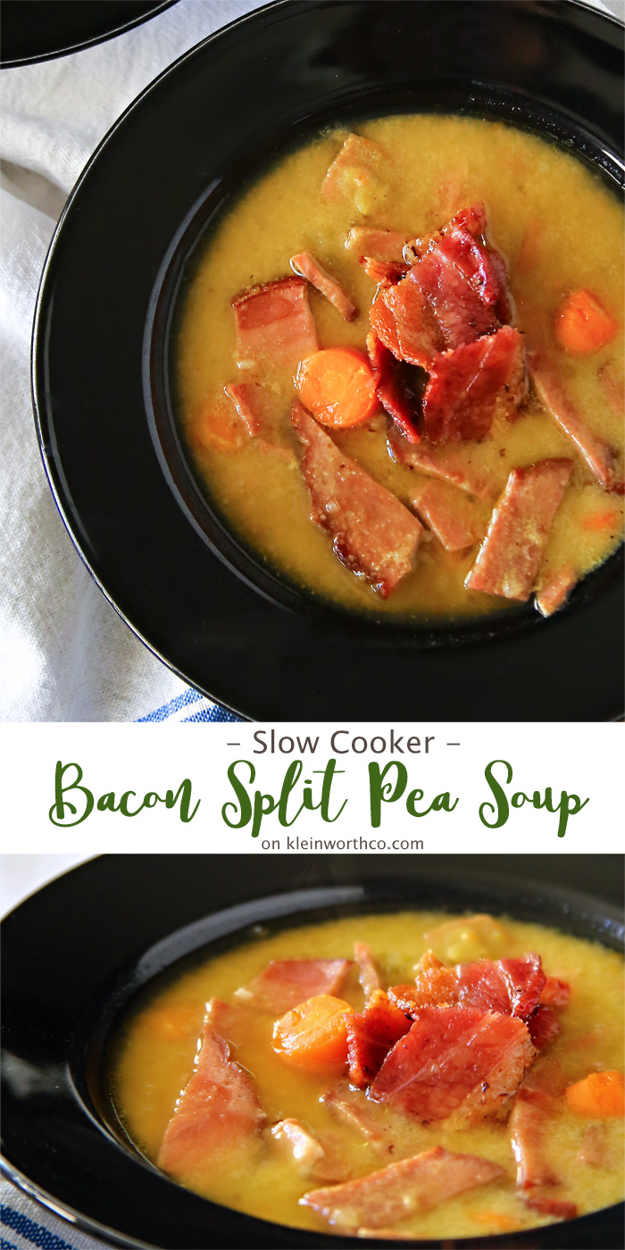 Slow Cooker Bacon Split Pea Soup