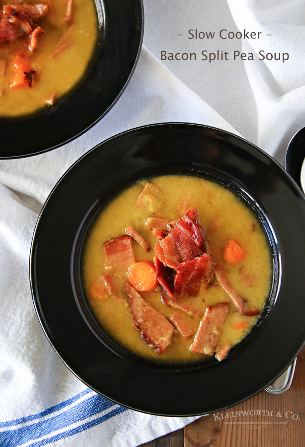 Slow Cooker Bacon Split Pea Soup