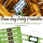 Game Day Party Printables