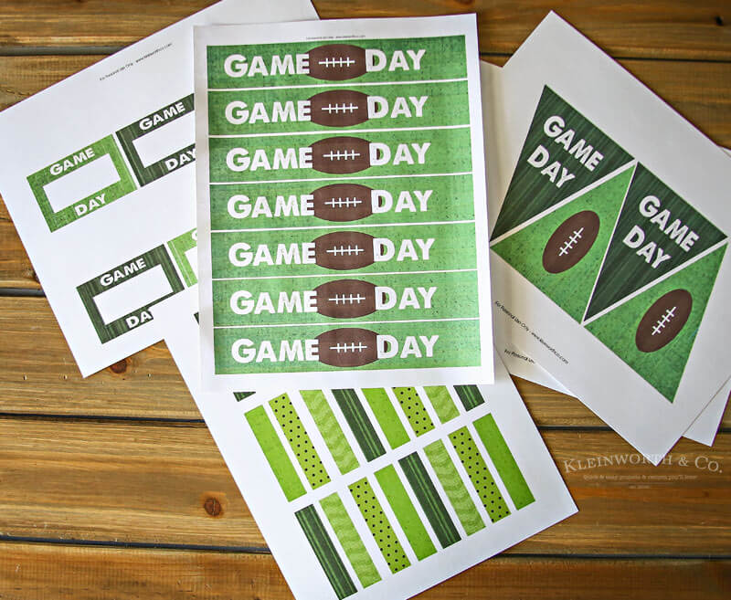 Game Day party Printables