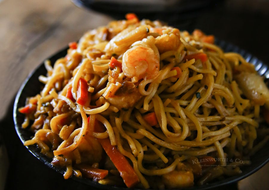 Shrimp Lo Mein is another easy family dinner idea that will have you in and out of the kitchen in no time. This is one of those awesome 30-minute meals you find yourself making again & again. 