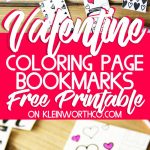 Valentine Printable Coloring Page Bookmarks - Printables