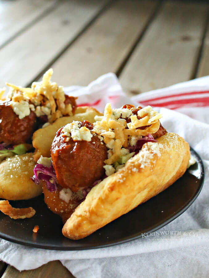 BBQ Meatball Fry Bread Tacos