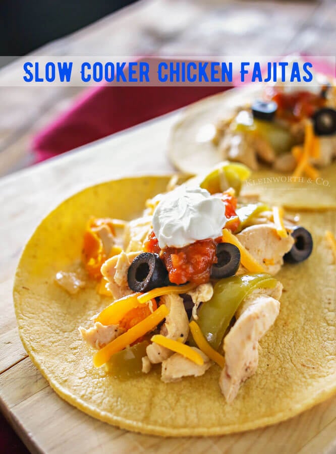 Easy Slow Cooker Chicken Fajitas