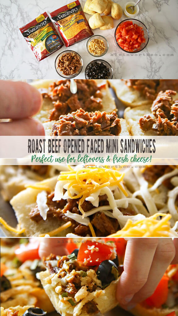 Roast Beef Open Faced Mini Sandwich