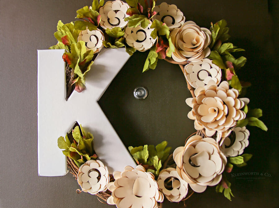Paper Flower Wreath Cricut Tutorial