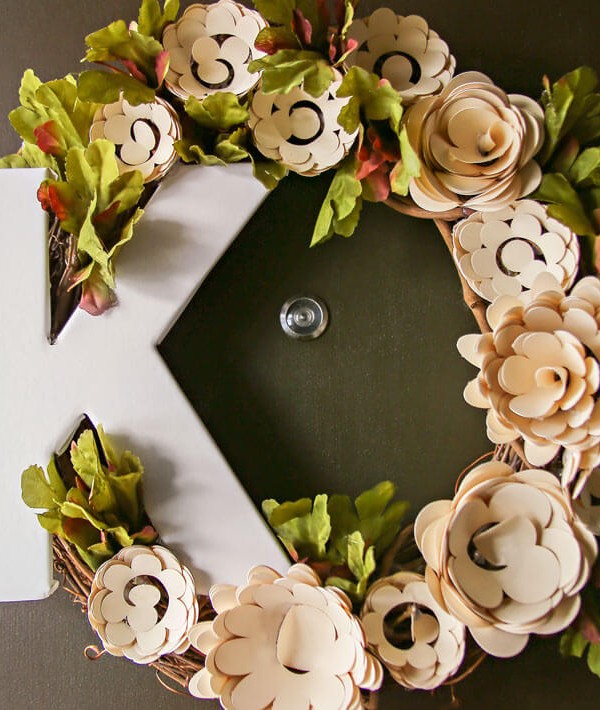 Paper Flower Wreath Cricut Tutorial