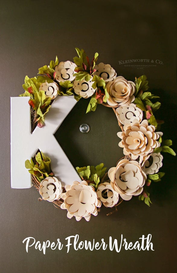 Paper Flower Wreath Cricut Tutorial