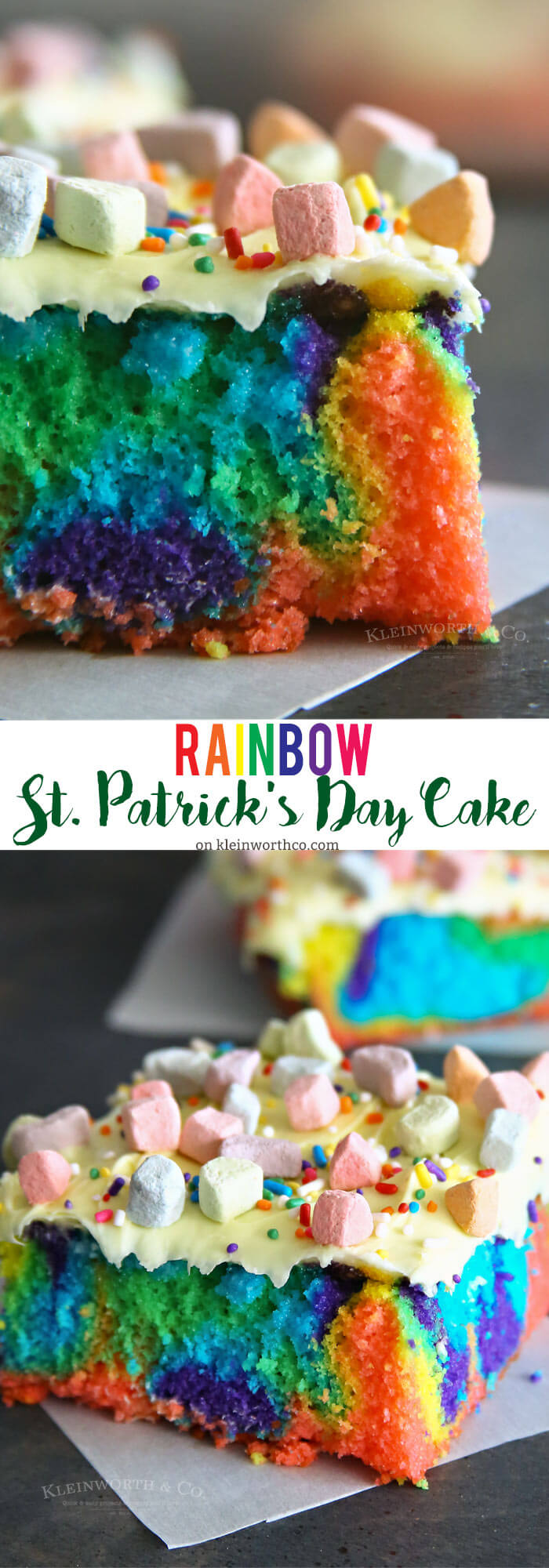 Rainbow St. Patrick's Day Cake