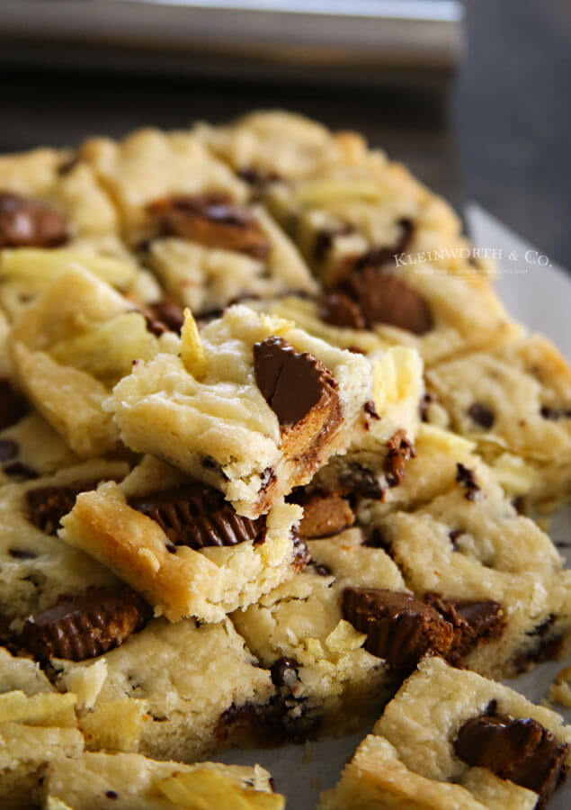 Reese's Potato Chip Cookie Bars