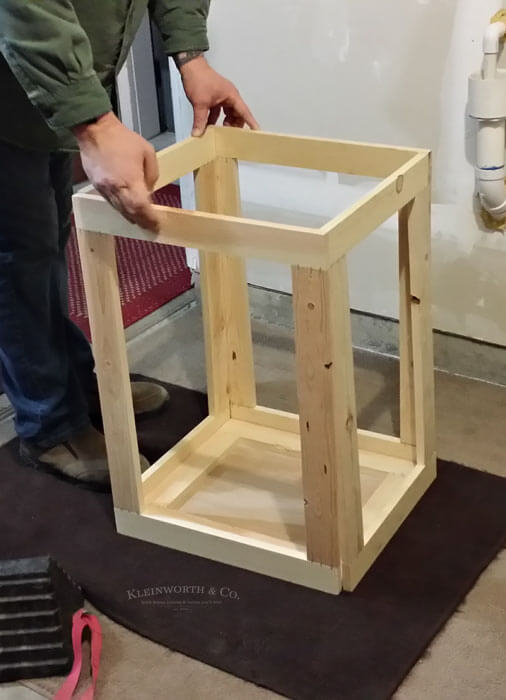 Vintage Rolling Laundry Cart