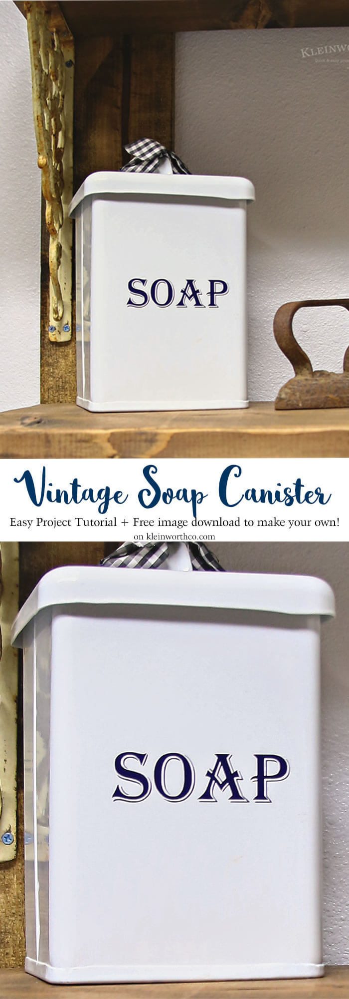 Vintage Soap Canister Cricut Tutorial