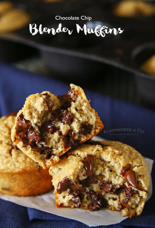 Muffin Recipe - Chocolate Chip Blender Muffins are perfect for breakfast or dessert