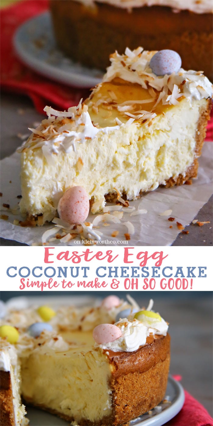 Easter Egg Coconut Cheesecake