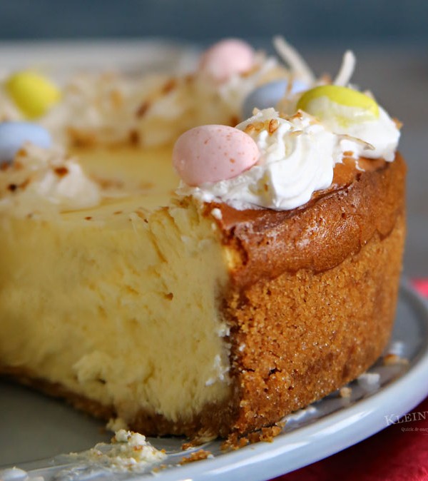 Easter Egg Coconut Cheesecake