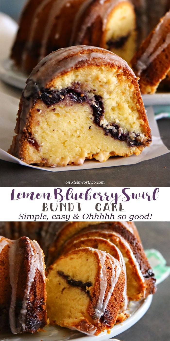 Lemon Blueberry Swirl Bundt Cake