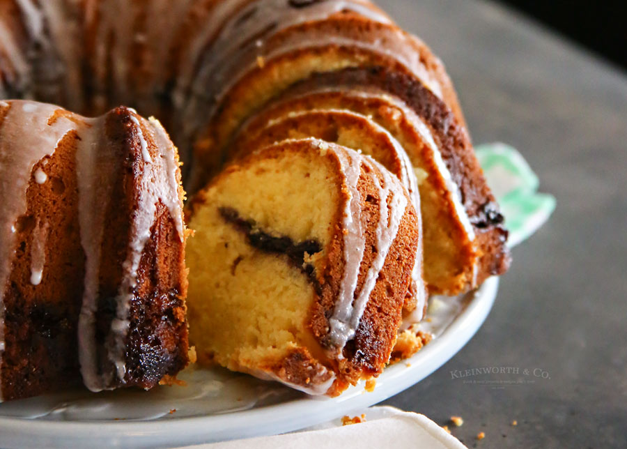 Lemon Blueberry Swirl Bundt Cake