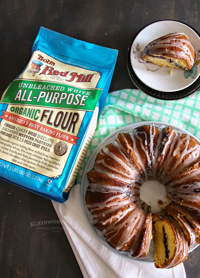 Lemon Blueberry Swirl Bundt Cake