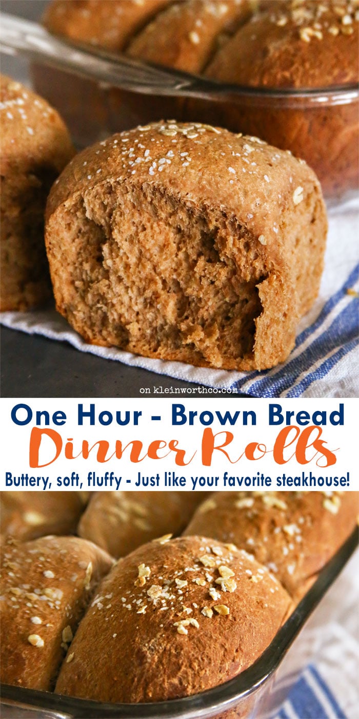 One Hour Brown Bread Dinner Rolls