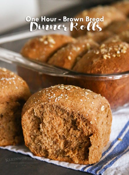 One Hour Brown Bread Dinner Rolls