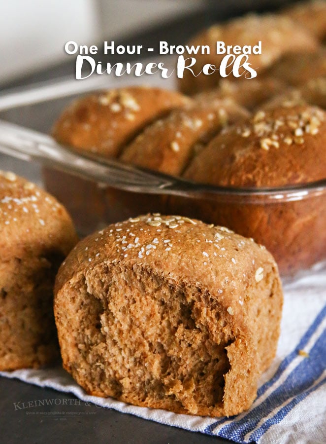 One Hour Brown Bread Dinner Rolls