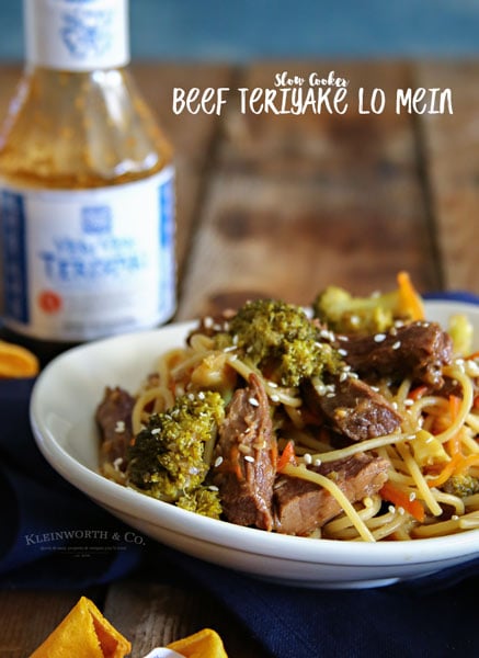 Slow Cooker Beef Teriyake Lo Mein