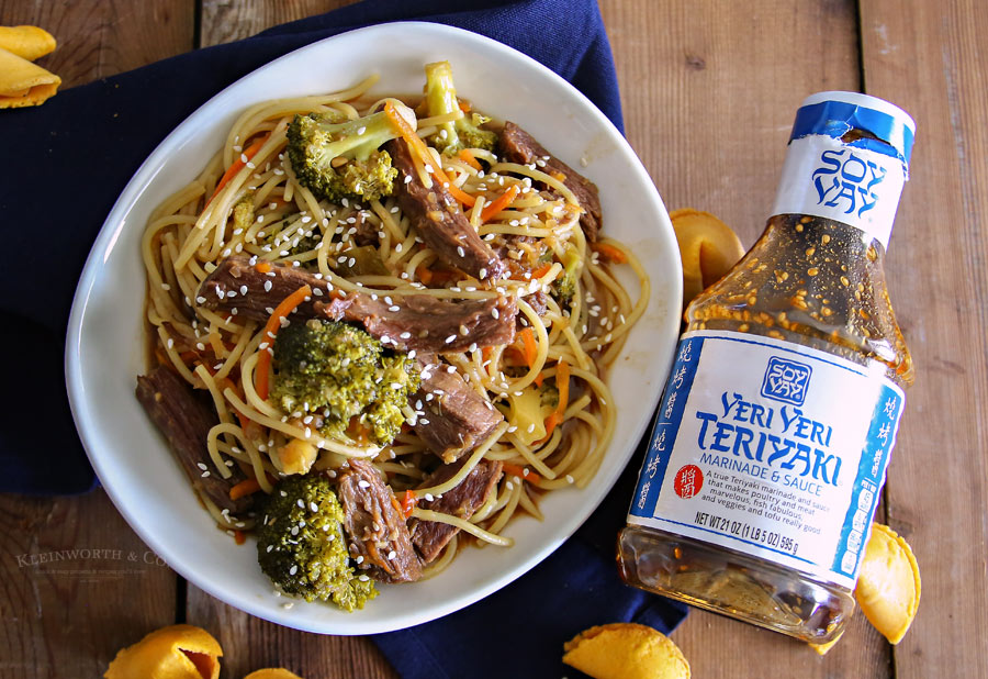 Slow Cooker Beef Teriyake Lo Mein