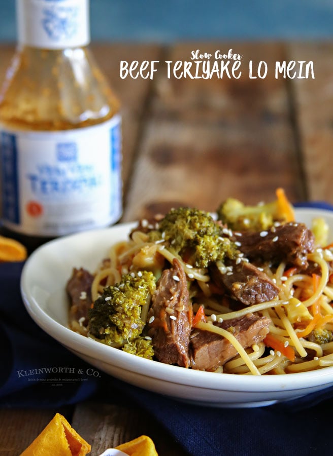 Slow Cooker Teriyake Beef Lo Mein