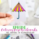 Spring Printable Coloring Page Bookmarks