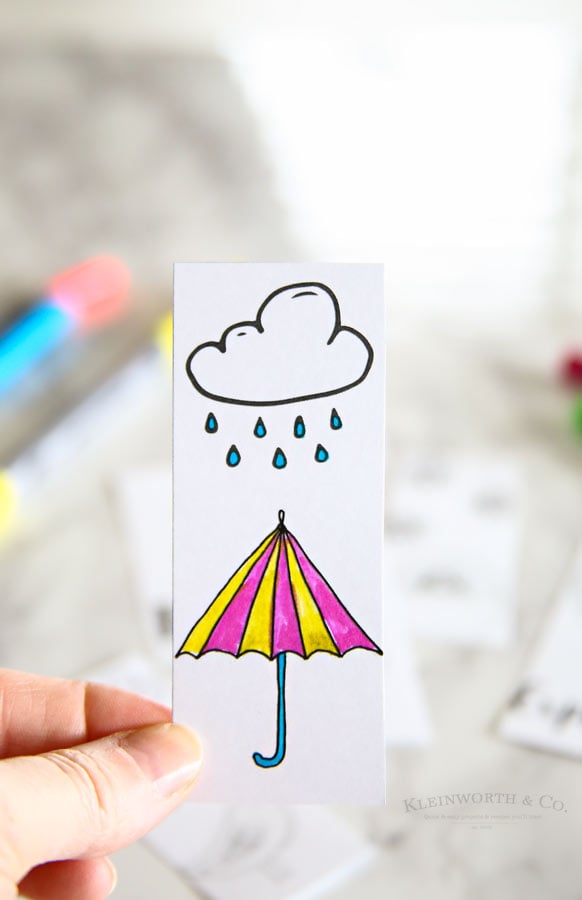 Spring Printable Coloring Page Bookmarks